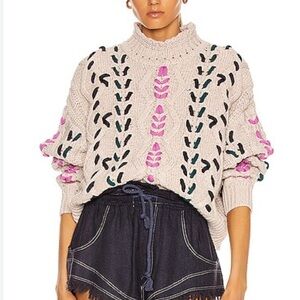 Isabel Marant Etoile “Zola” Cableknit pink jumper (Size 40/M)